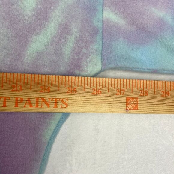 Peanuts Sweater Womens XXL 2XL Blue Tie Dye  Long Sleeve 1/4 Zip Crop Top Casual - Picture 6 of 10